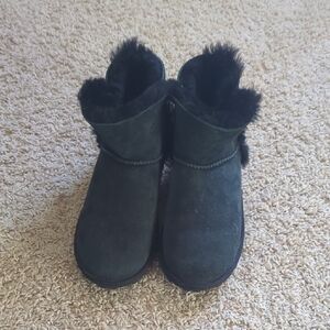 Kirkland Signature Black Faux Fur Winter Rain Boots